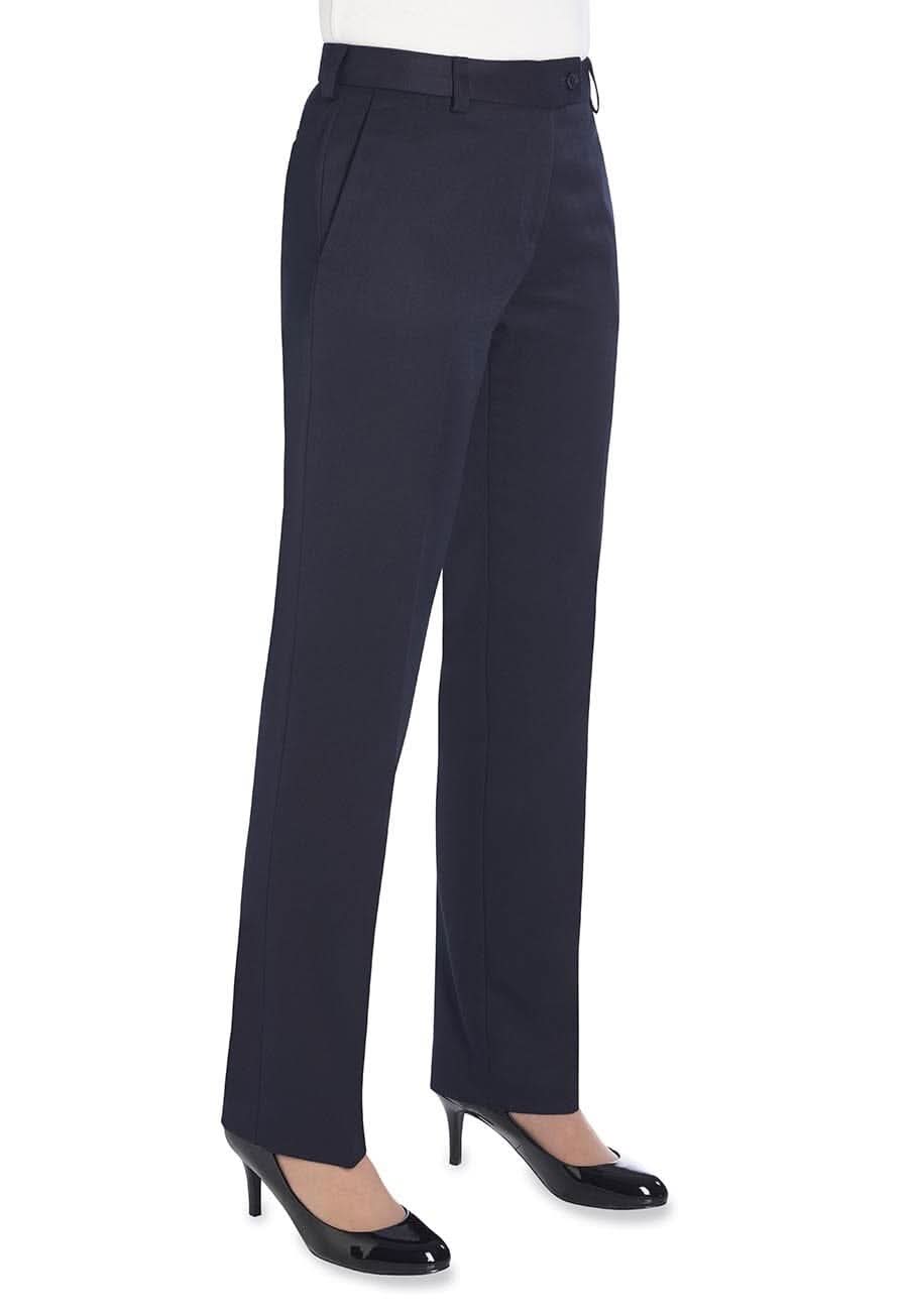 Aura Straight Leg Ladies Suit Trouser Ladies Suit Trouser Brook Taverner Navy 4 Short (27")