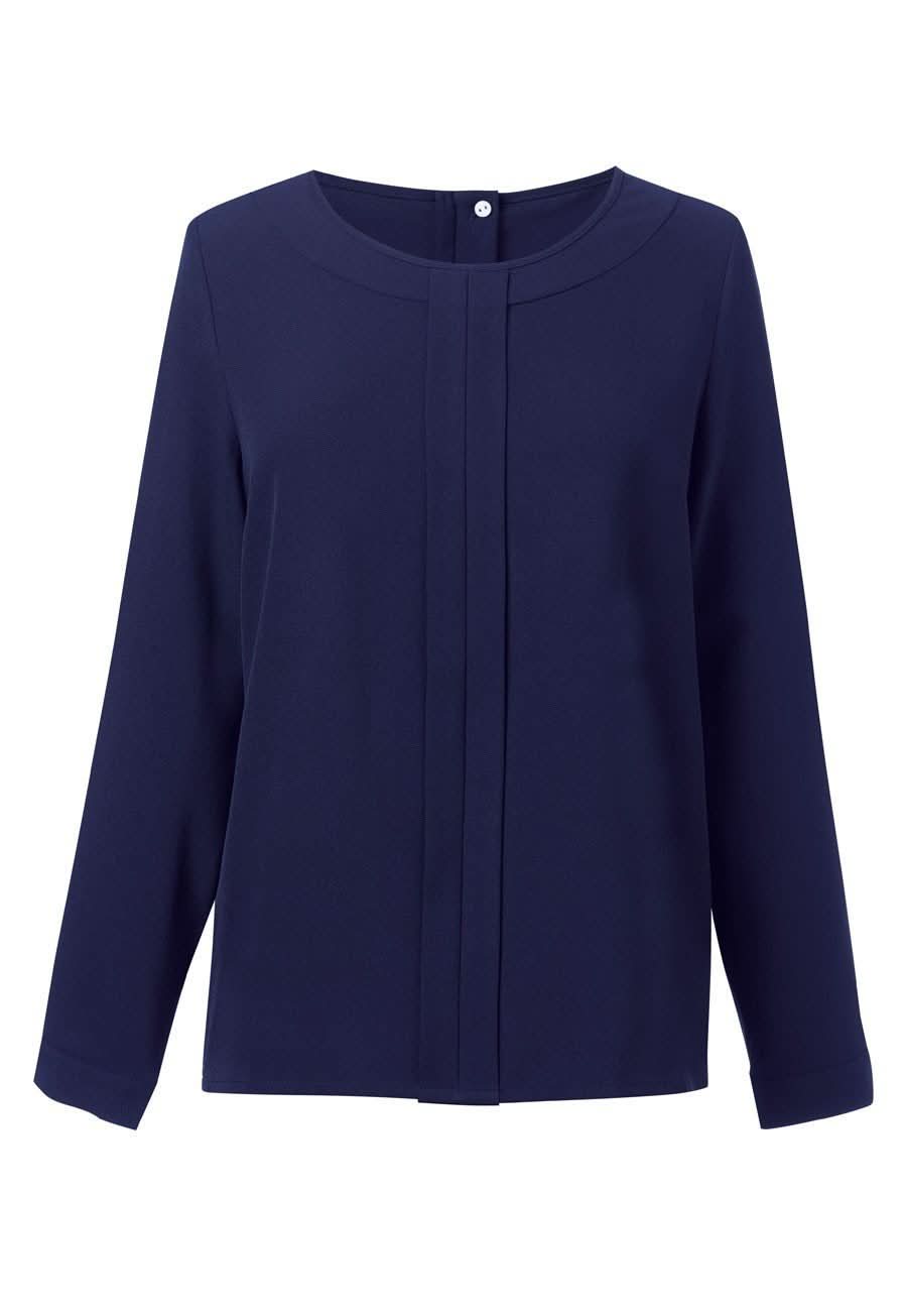 Roma Plain Ladies Crepe de Chine Blouse Blouses Brook Taverner