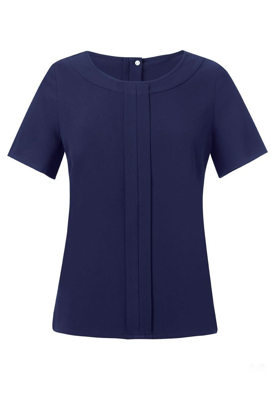 Verona Ladies Crepe de Chine Plain Blouse Blouses Brook Taverner
