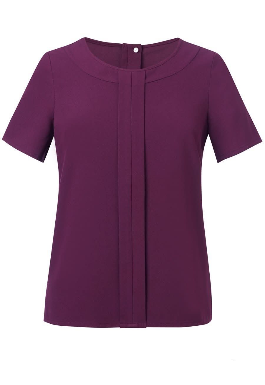 Verona Ladies Crepe de Chine Plain Blouse Blouses Brook Taverner