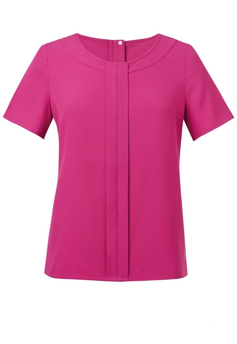 Verona Ladies Crepe de Chine Plain Blouse Blouses Brook Taverner