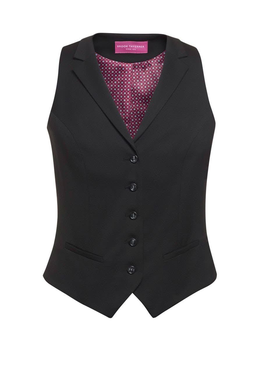 Larissa Ladies Suit Waistcoat Ladies Waistcoat Brook Taverner Black 6