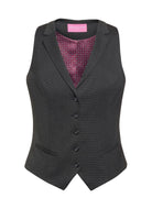 Larissa Ladies Suit Waistcoat Ladies Waistcoat Brook Taverner Charcoal Pin Dot 6