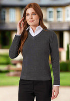 2307: Atlanta Ladies V-Neck Jumper Womens Knitwear Brook Taverner