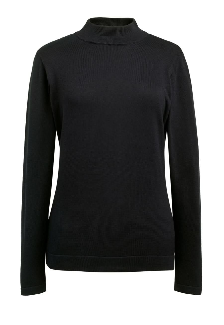 2389: Golden Turtleneck Jumper Womens Knitwear Brook Taverner Black XS