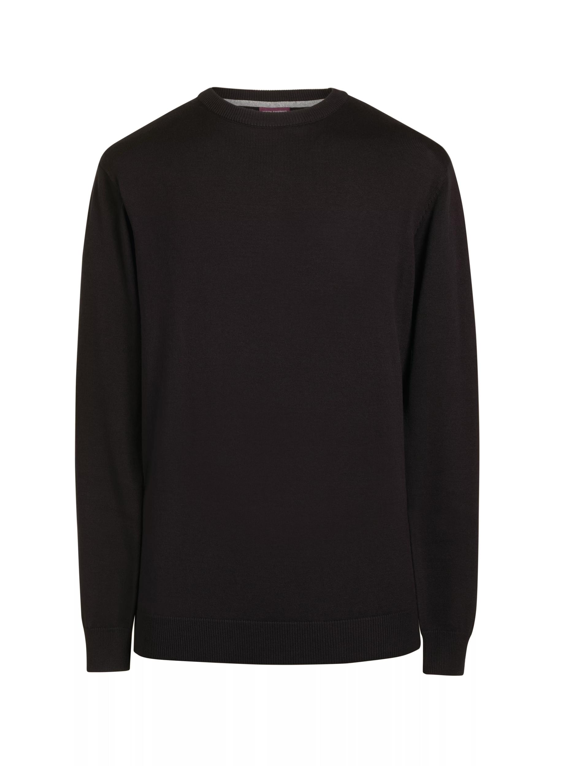 4440: Jackson Mens Crew Neck Jumper Mens Knitwear Brook Taverner Black XS