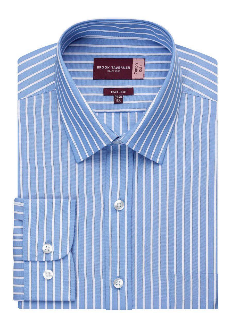 Rufina Mens Classic Fit Stripe Shirt Mens Long Sleeve Shirts Brook Taverner