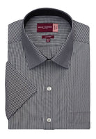Savona Classic Fit Mens Striped Shirt Mens Short Sleeve Shirts Brook Taverner