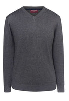 7818: Boston Mens V-Neck Jumper Mens Knitwear Brook Taverner Charcoal XS