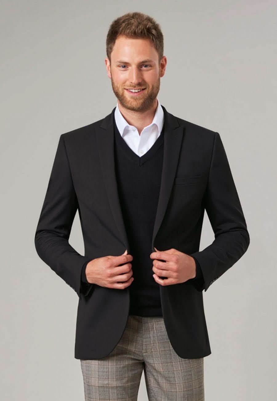 7818: Boston Mens V-Neck Jumper Mens Knitwear Brook Taverner