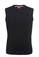 7819: Detroit Mens V-Neck Sleeveless Top Mens Knitwear Brook Taverner Black XS