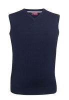 7819: Detroit Mens V-Neck Sleeveless Top Mens Knitwear Brook Taverner Navy XS