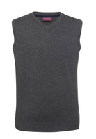 7819: Detroit Mens V-Neck Sleeveless Top Mens Knitwear Brook Taverner Charcoal XS