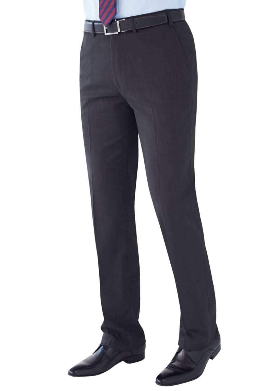 Phoenix Tailored Fit Trouser Mens Suit Trouser Brook Taverner Charcoal Pindot 28 Short (29.5")