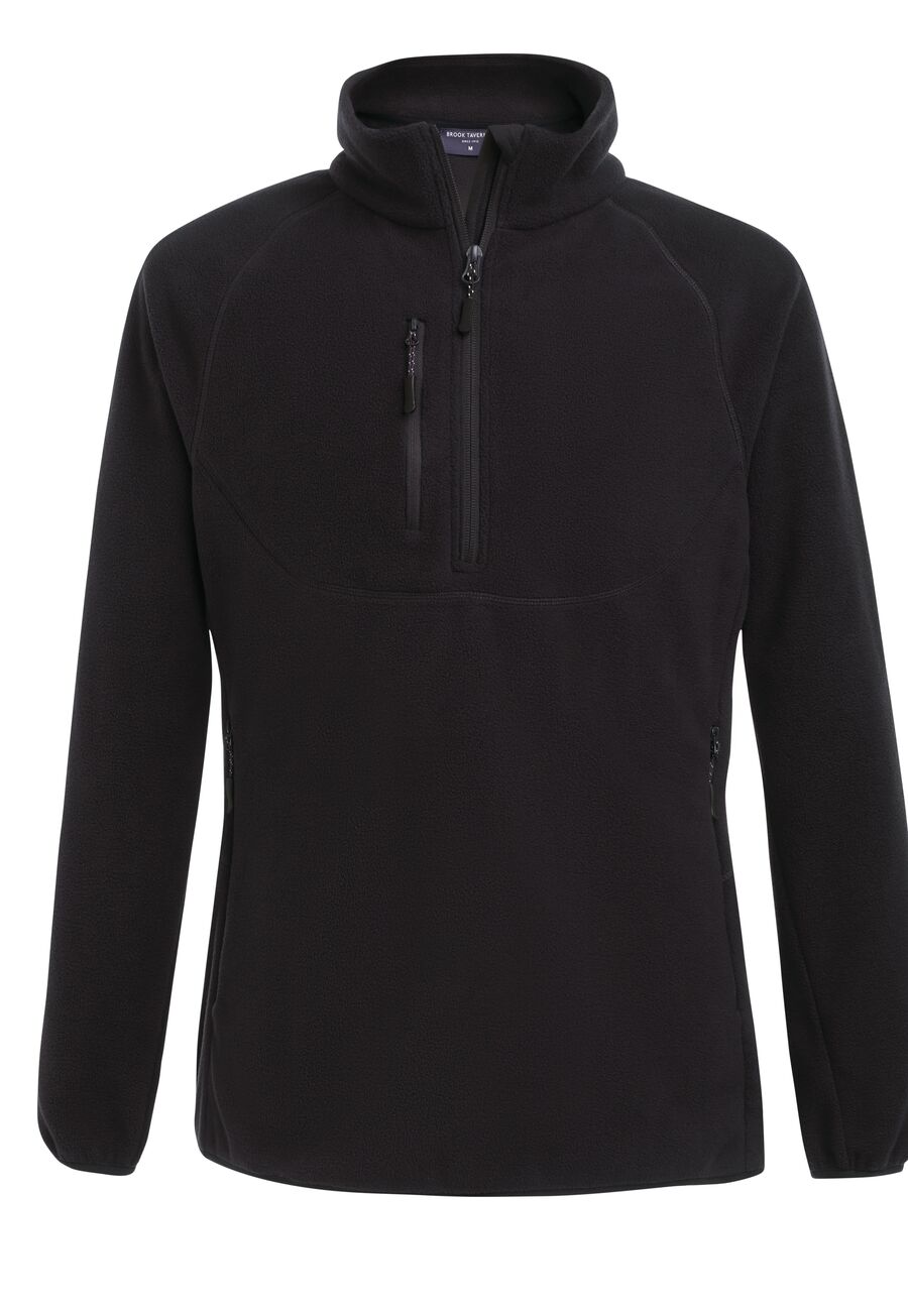 4642: Ashton Mens 1/4 Zip Core Fleece Jacket Mens Fleeces Brook Taverner Black XS