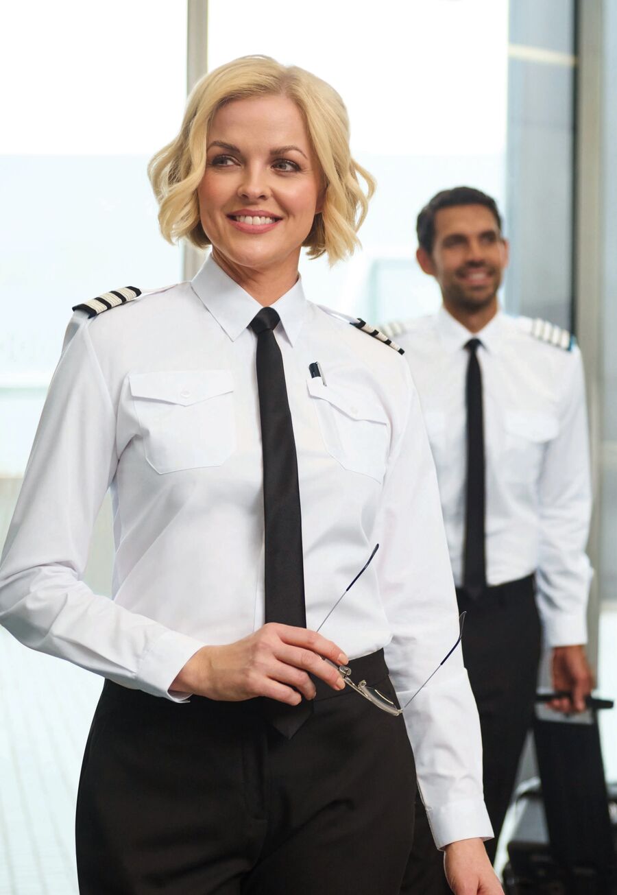 Athena Ladies Long Sleeve Pilot Shirt Womens Long Sleeve Shirts Brook Taverner