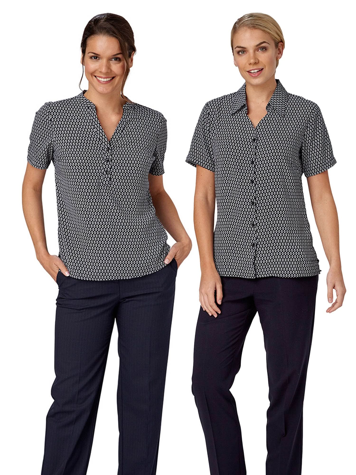 Emma Ladies Short Sleeve Blouse Blouses Vortex Designs