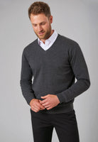 7818: Boston Mens V-Neck Jumper Mens Knitwear Brook Taverner