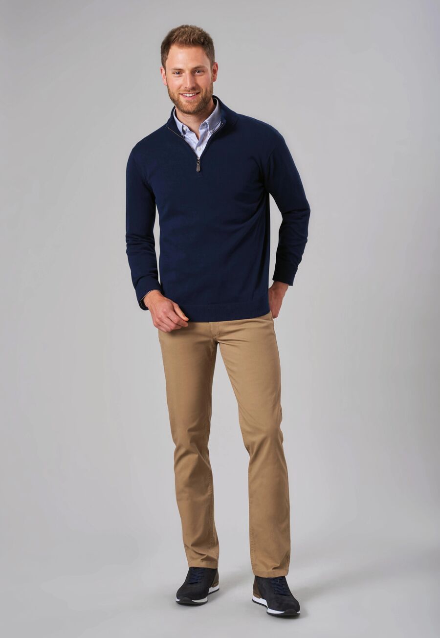 7898: Dallas 1/4 Zip Mens Jumper Mens Knitwear Brook Taverner