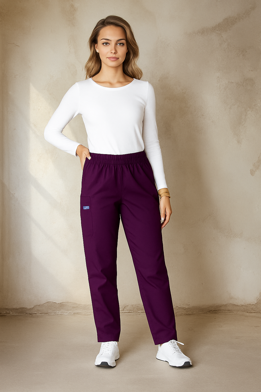 Cherokee Originals 4200 Scrub Unisex Pants Unisex Scrub Trousers Cherokee Originals Eggplant XXS