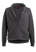 4218: Columbus Full Zip Mens Cardigan Mens Knitwear Brook Taverner Charcoal XS