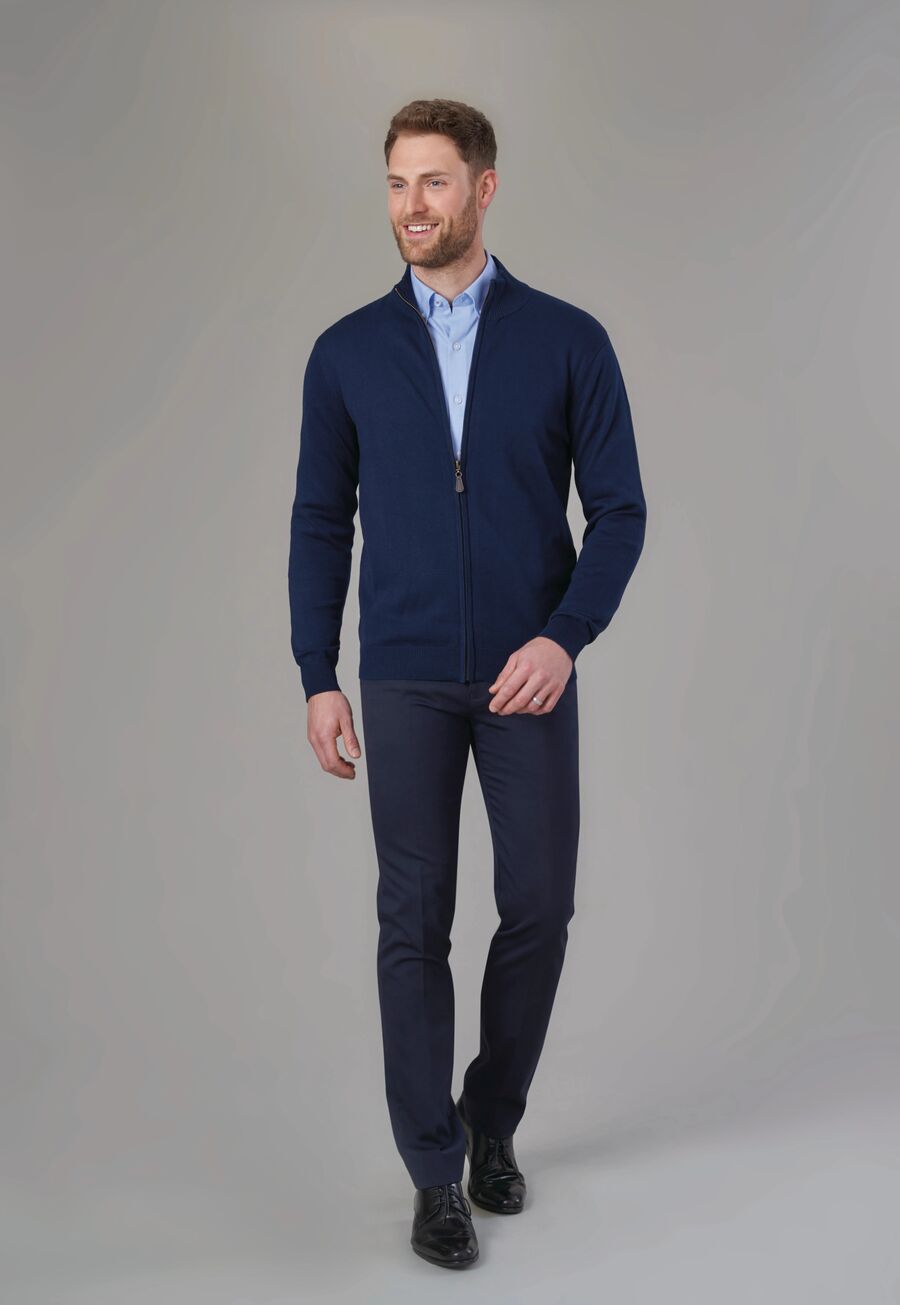 4218: Columbus Full Zip Mens Cardigan Mens Knitwear Brook Taverner