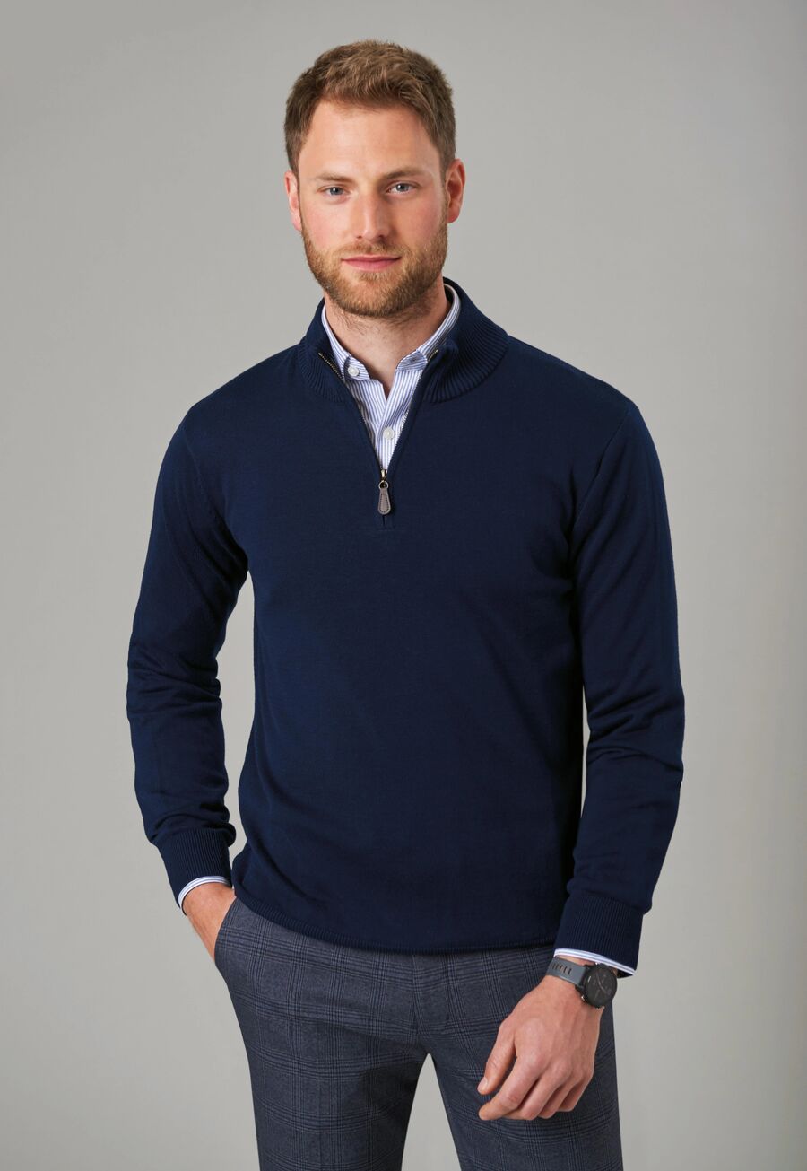 7898: Dallas 1/4 Zip Mens Jumper Mens Knitwear Brook Taverner