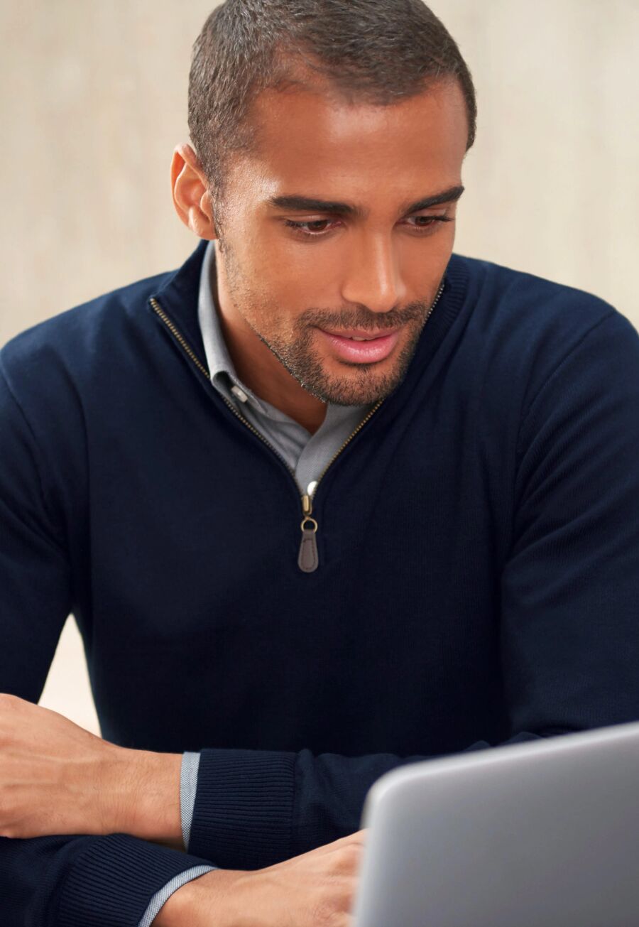 7898: Dallas 1/4 Zip Mens Jumper Mens Knitwear Brook Taverner