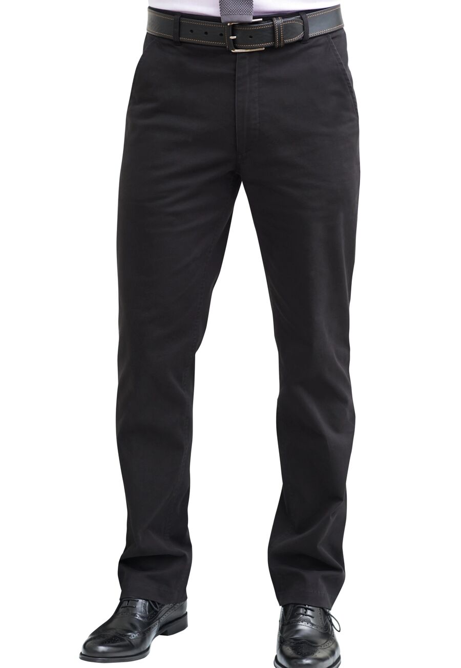 8059: Leo Mens Classic Fit Chino Mens Chinos Brook Taverner Black 32 Short