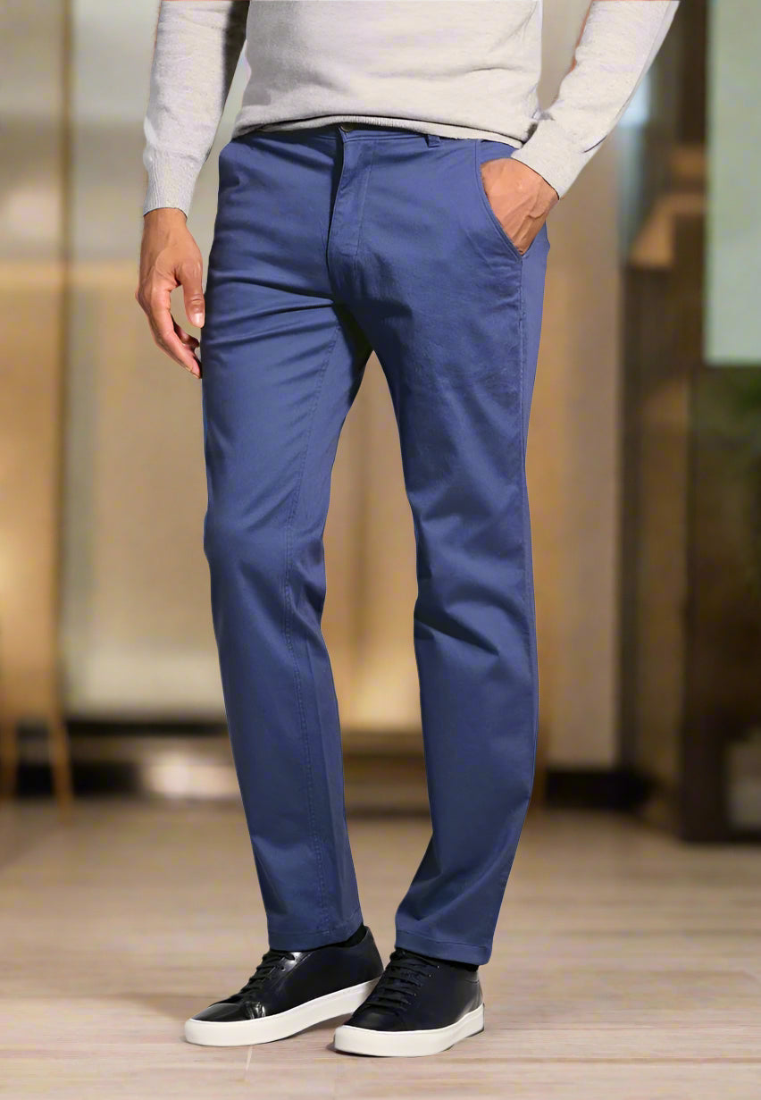 Denver Mens Classic Fit Bright Chino Mens Chinos Brook Taverner Royal 32" Short