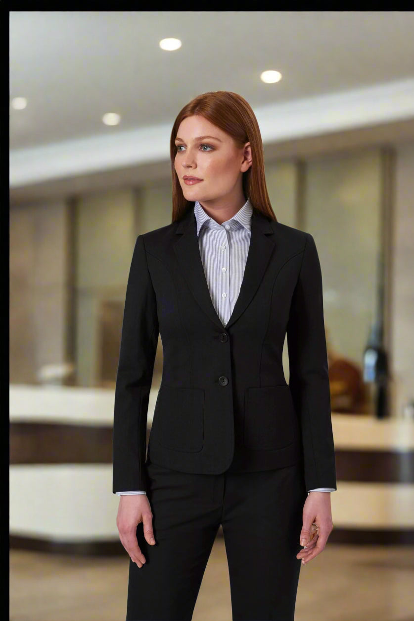 Edition Tailored Fit Ladies Suit Jacket Ladies Suit Jacket Brook Taverner Black 6 Short