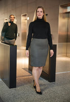 2393: Harriet Ladies Straight Skirt Skirts Brook Taverner Grey 6 Regular