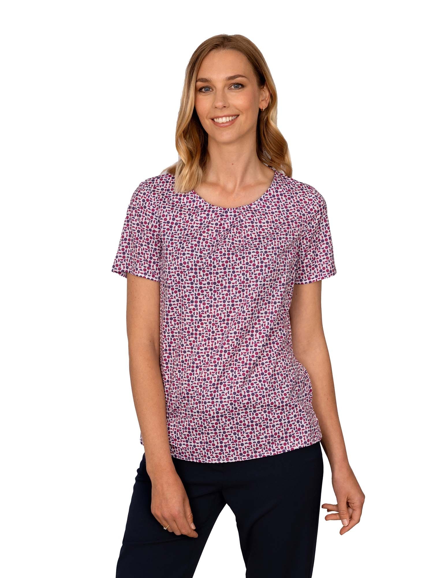 Isla Geo Print Ladies Blouse Blouses Vortex Designs