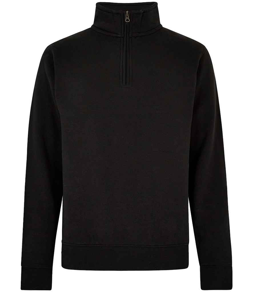 KK335: Regular Fit 1/4 Zip Sweatshirt Mens Sweatshirts Kustom Kit Black XS