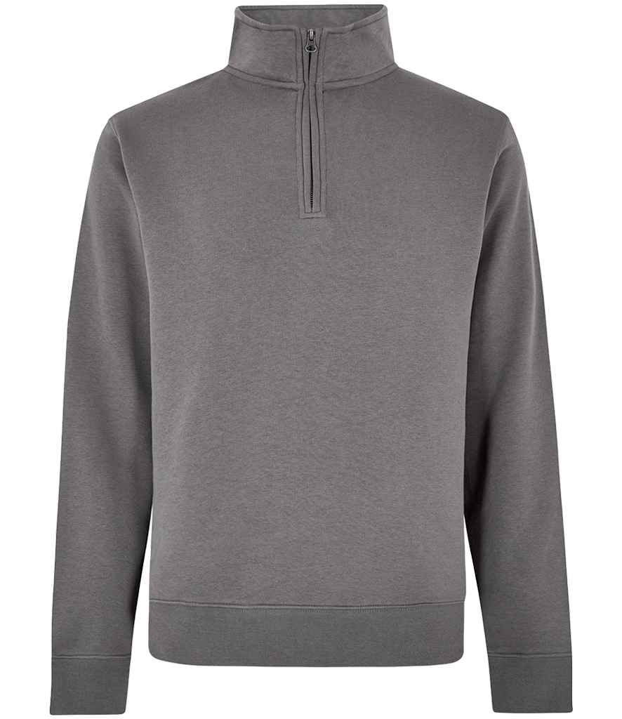 KK335: Regular Fit 1/4 Zip Sweatshirt Mens Sweatshirts Kustom Kit Dark Grey XS