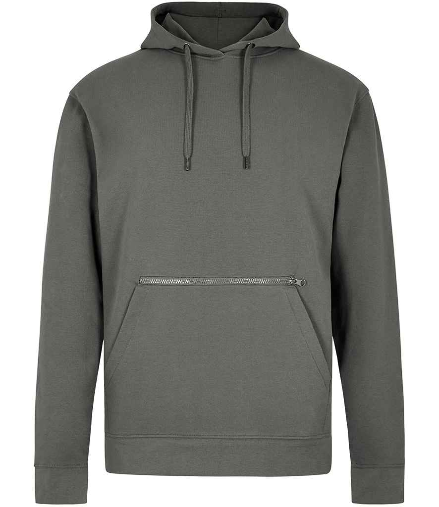 KK338: Pique Hoodie with Zipped Pocket Mens Hoodies Kustom Kit Dark Grey S