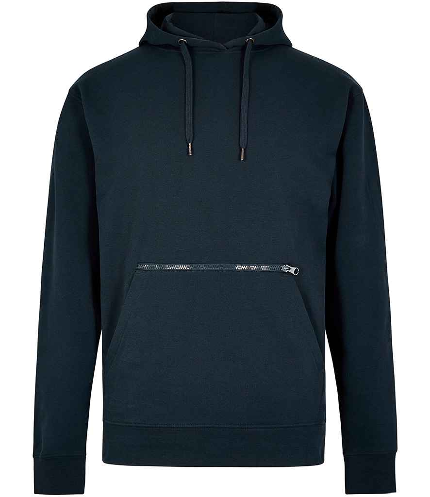KK338: Pique Hoodie with Zipped Pocket Mens Hoodies Kustom Kit Navy S