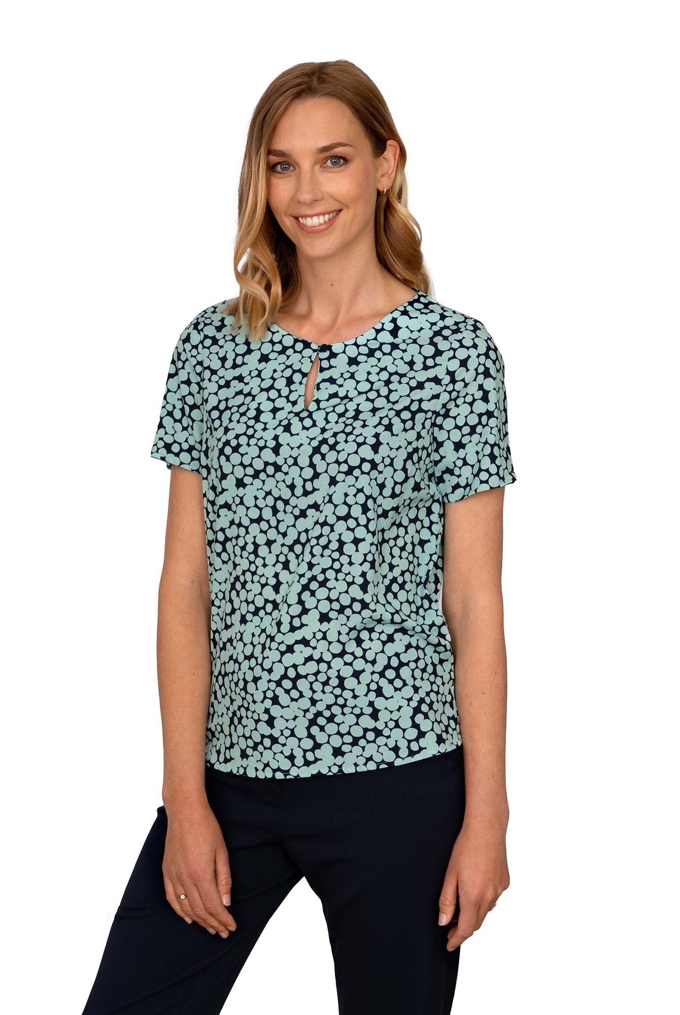 Luna Ladies Keyhole Blouse Blouses Vortex Designs