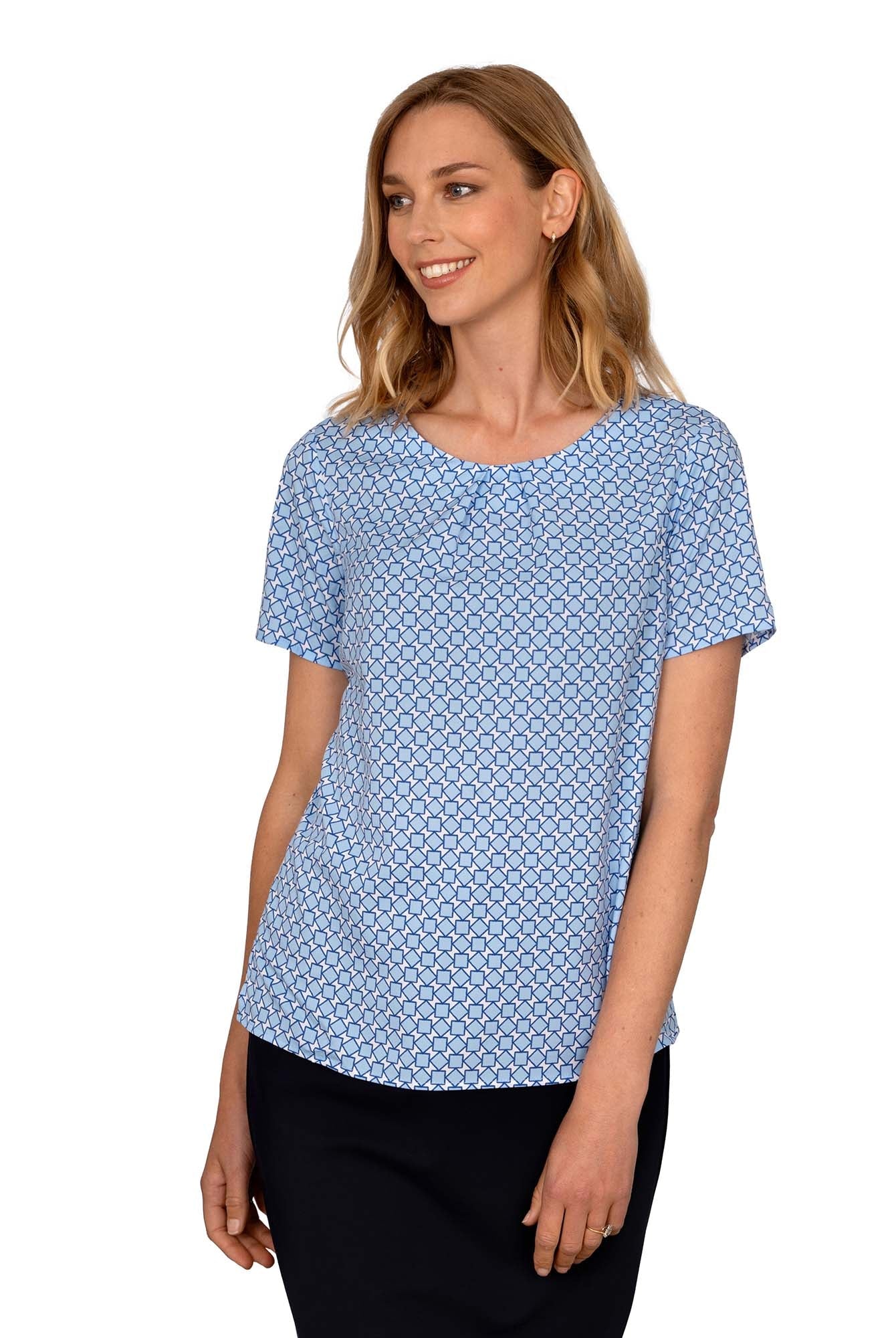 Molly Ladies Geo Print Blouse Blouses Vortex Designs