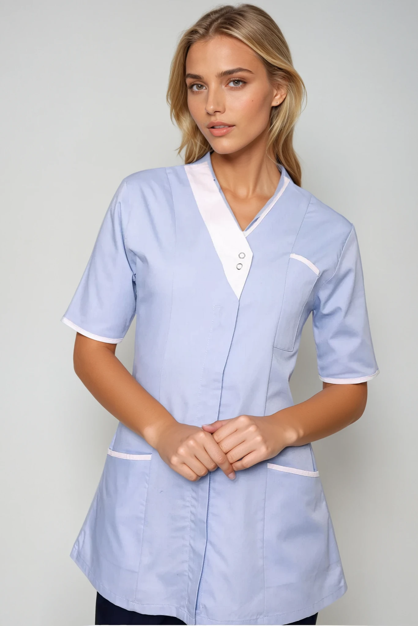 NALT - Ladies Asymmetric Tunic Ladies Healthcare Tunic Behrens Sky/White 6