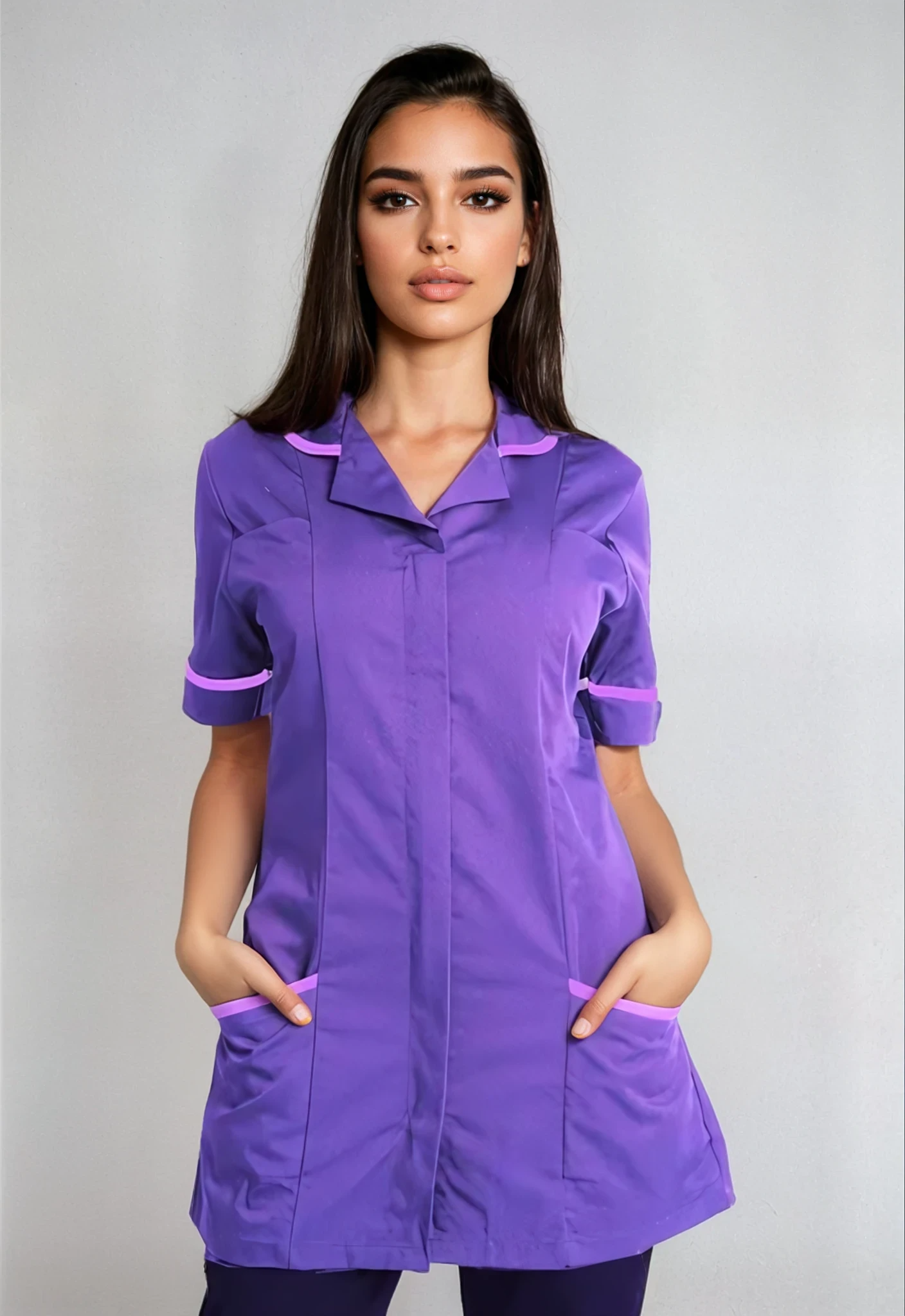 NCLTPS Round Collar Tunic (Colours) Ladies Healthcare Tunic Behrens