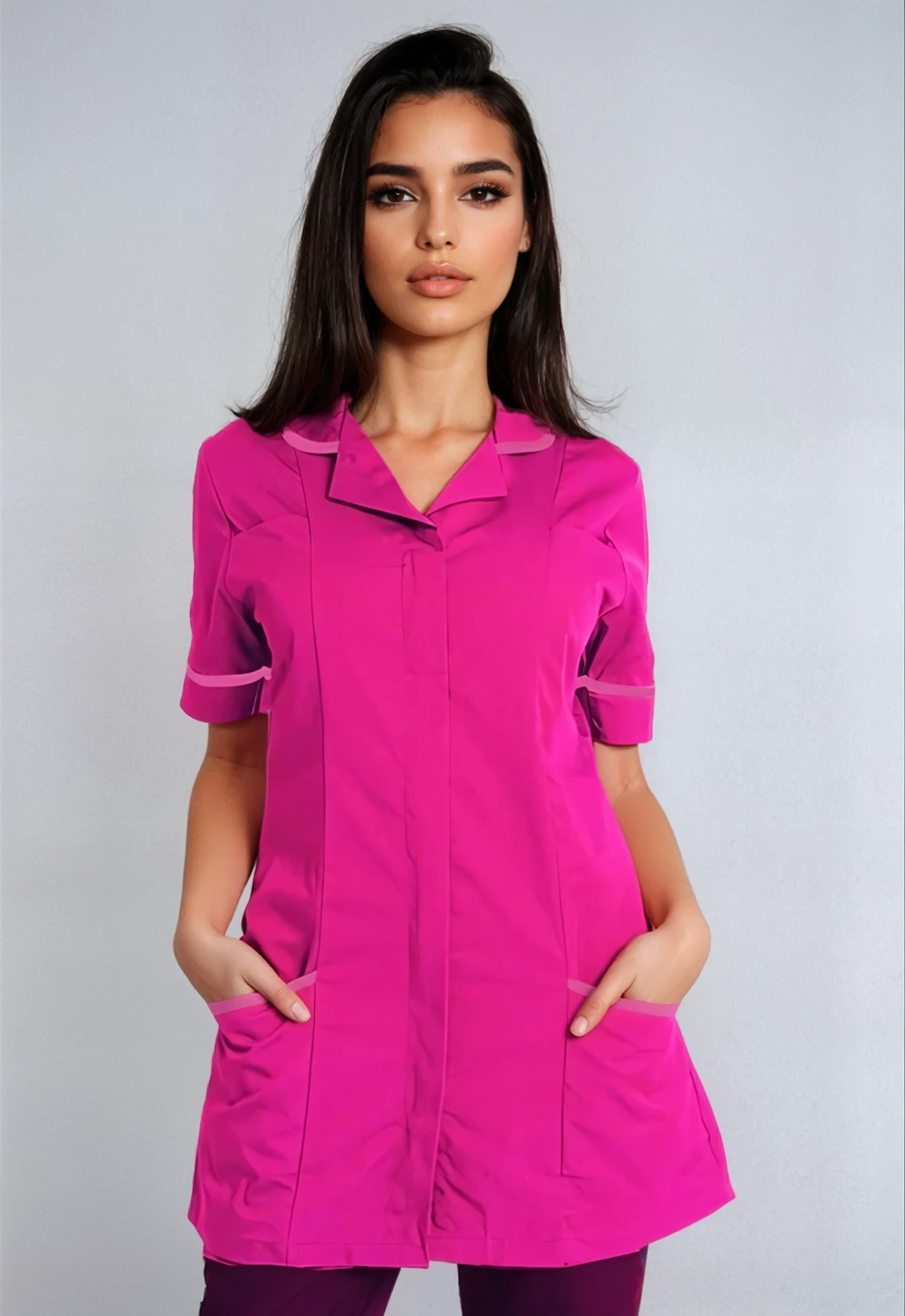 NCLTPS Round Collar Tunic (Colours) Ladies Healthcare Tunic Behrens