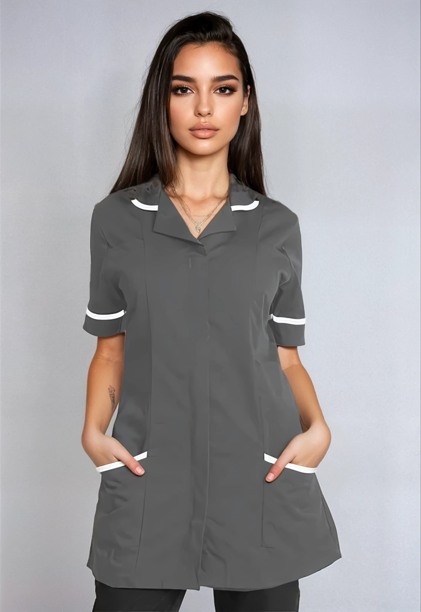 NCLTPS Round Collar Tunic (Colours) Ladies Healthcare Tunic Behrens
