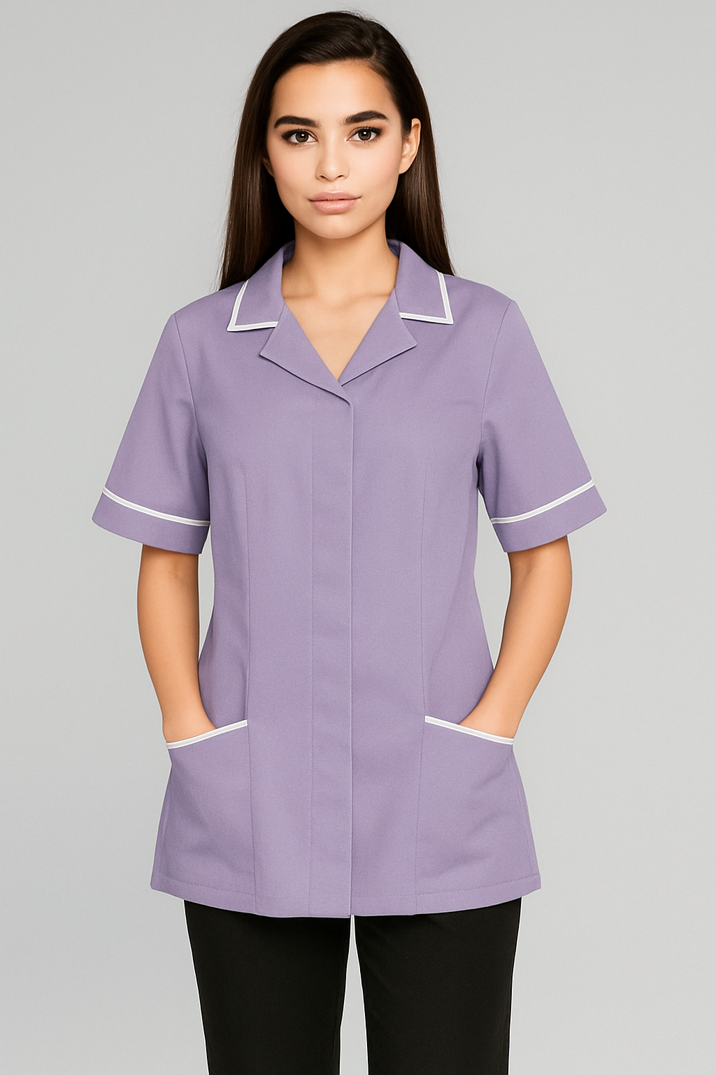 Ladies Revere Collar Tunic Ladies Healthcare Tunic Behrens