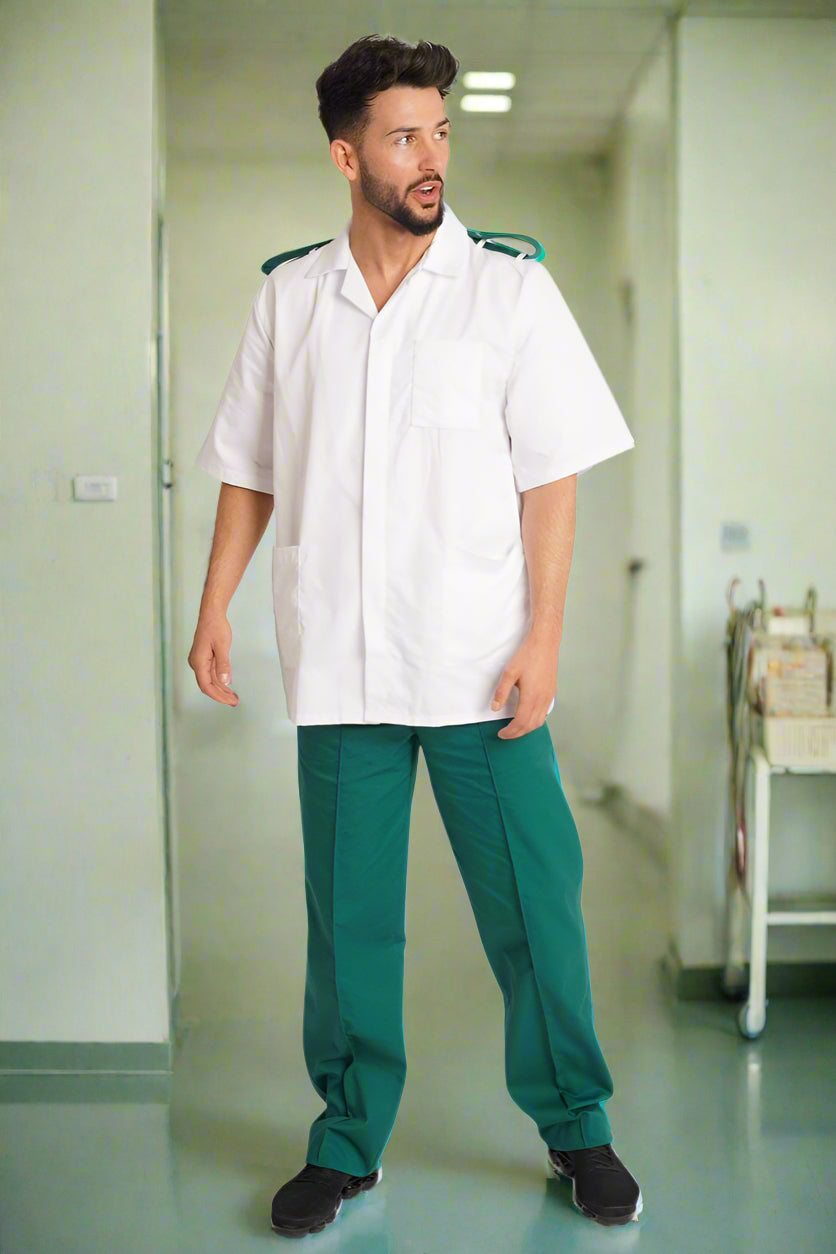 NCMTE - Mens Classic Tunic with Epaulette Loops Mens Healthcare Tunic Behrens