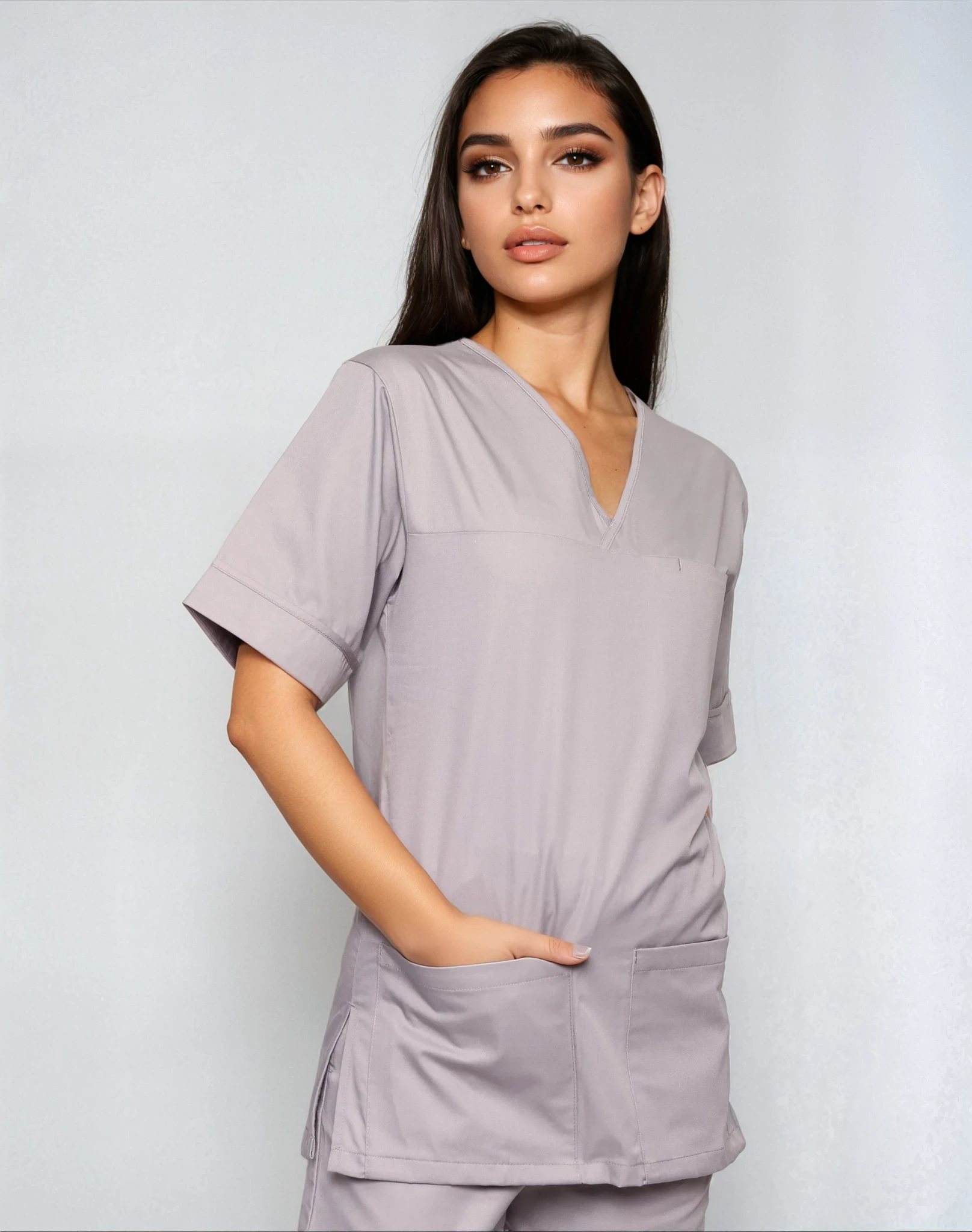 NSTP Unisex Smart Scrub Tunic Unisex Scrub Top Behrens