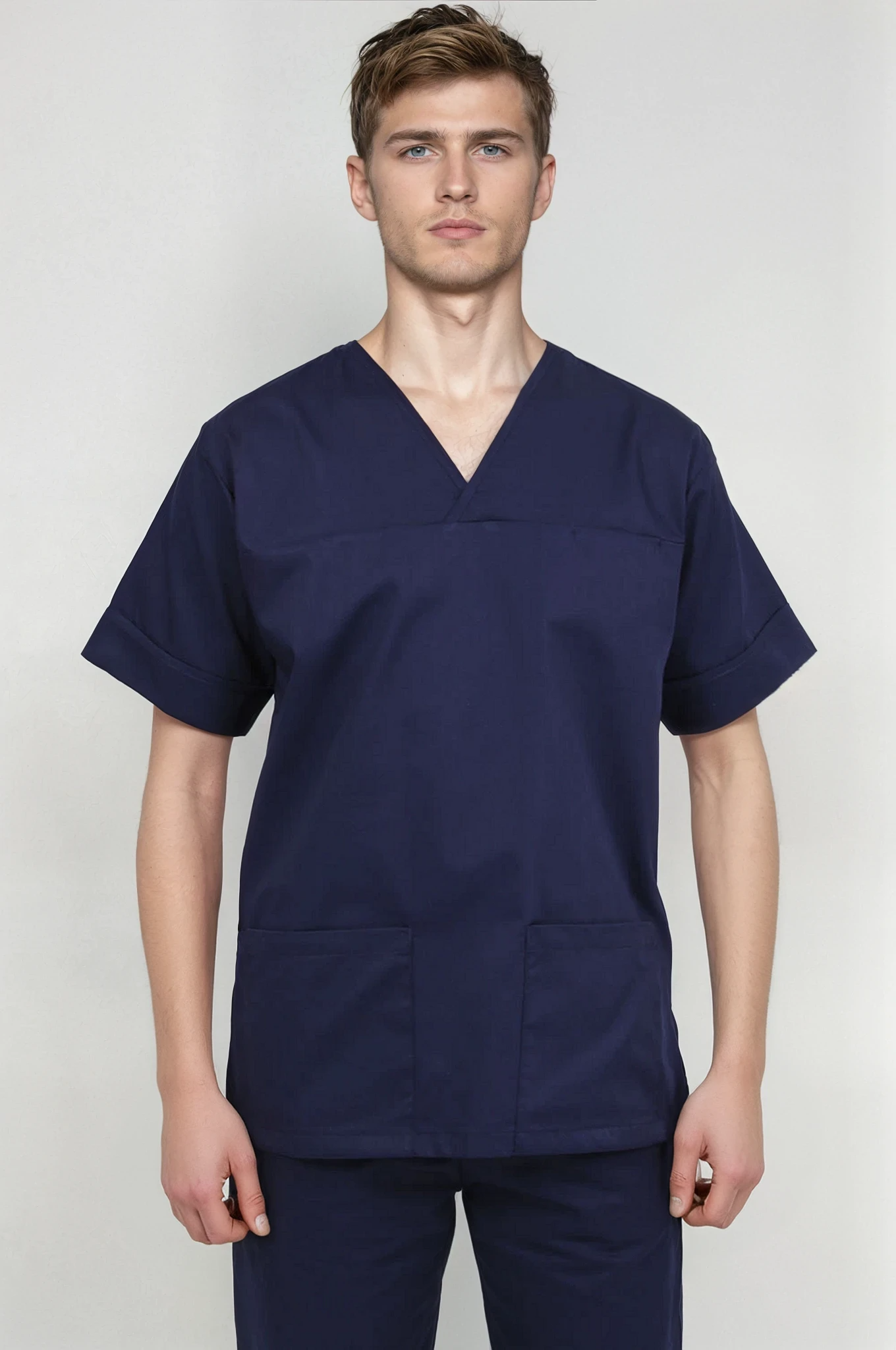 NSTP Unisex Smart Scrub Tunic Unisex Scrub Top Behrens Navy XS