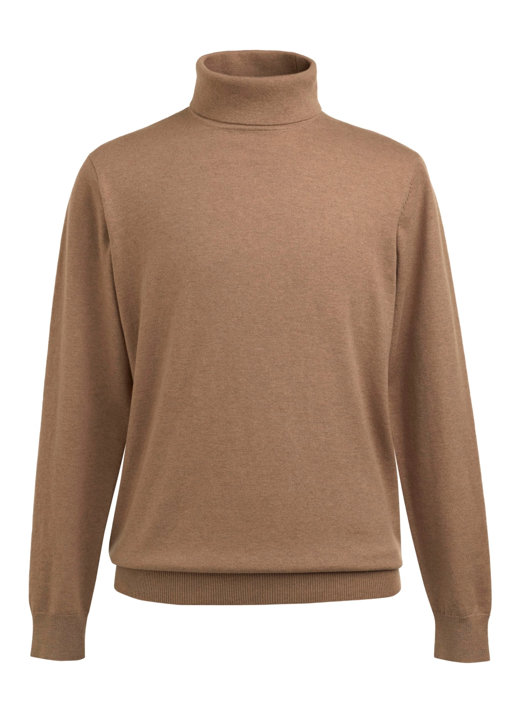Oslo Mens Roll Neck Jumper Mens Knitwear Brook Taverner Oatmeal XS