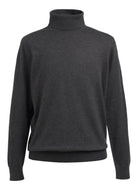 Oslo Mens Roll Neck Jumper Mens Knitwear Brook Taverner Charcoal XS