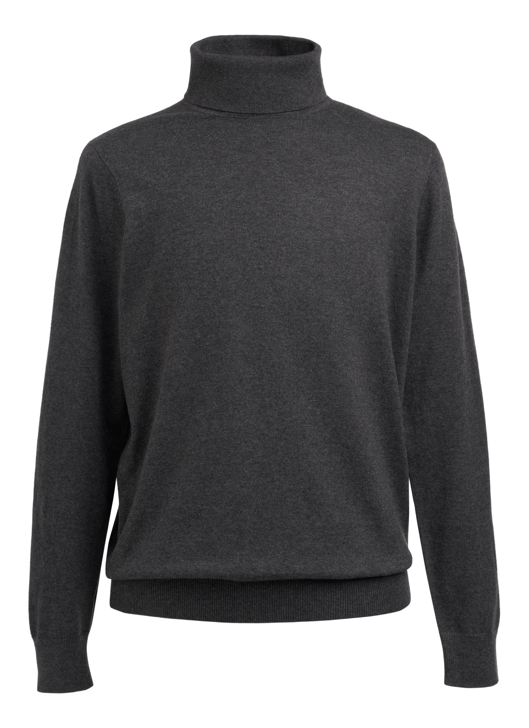 Oslo Mens Roll Neck Jumper Mens Knitwear Brook Taverner Charcoal XS